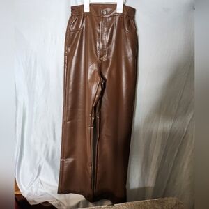 Fashion Brand Faux Leather Pants